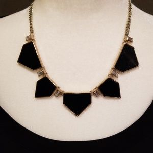 Black and Gold Express Statement Necklace